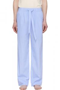 Пижамные штаны из синего поплина Tekla