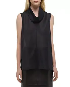 Топ с воротником-хомутом Helmut Lang, черный