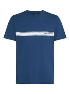 Футболка с логотипом KARL LAGERFELD, синий