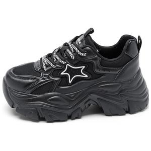 Кроссовки AGSDON Chunky Sneakers Women's Low-top, черный