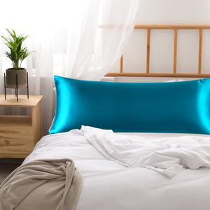 Атласная наволочка PiccoCasa 20 x 60 дюймов, синий