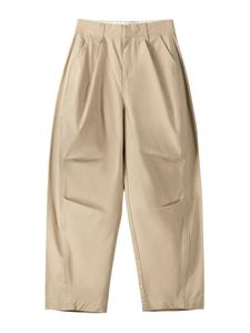 Свободные брюки со складками спереди Bershka, кэмел