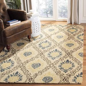 SAFAVIEH Antiquity Collection ковер, 252 x 336 см, Light Gold & Multi, ручной работы традиционный восточный шерстяной, идеально для помещений с высокой проходимостью в гостиной, спальне (AT460A)