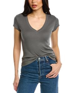 Великолепная футболка с V-образным вырезом 1х1 Splendid, коричневый