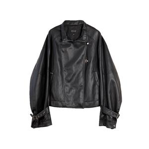 ELLE Куртка Women's Black Lapel Moderate Workwear