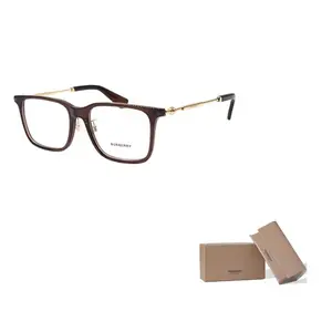 Burberry Прямоугольная оправа для очков мужская коричневая, Brown