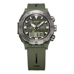 Часы Casio Pro Trek Mountaineering Analog-Digital Watch 'Green Metallic', черный
