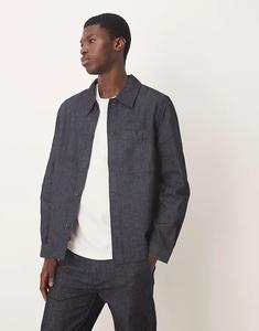 Свободный жакет из хлопка Mango цвета индиго