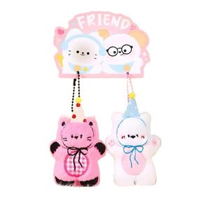 Креативный милый набор котенка и щенка плюшевый кулон высота 10см DUOMIAOYOU