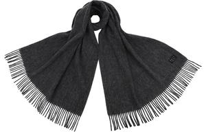 Шарф из овечьей шерсти вязаный Unisex ELLE, черный серый
