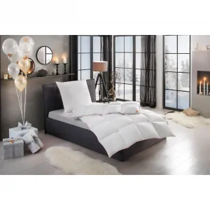 Пуховое одеяло + подушка RIBECO «Элла», белый