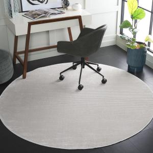 Ковер SAFAVIEH, 191 x 191 см, Saylor Collection, круглый, Ivory, геометрический рисунок, подходит для помещений с высокой проходимостью: гостиная, спальня, столовая (SAY104A)