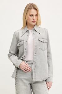 Хлопковая рубашка Miss Sixty, серый