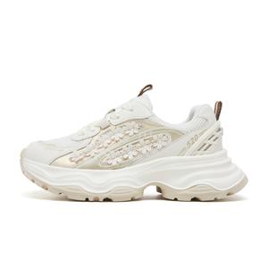 YEARCON Женские кроссовки на платформе с эффектом увеличения роста экрю, цвет Ecru