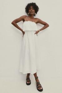Хлопковое платье Answear Lab, белый