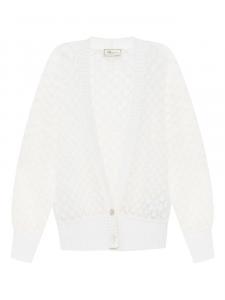 Кардиган ажурной вязки Blumarine, белый