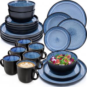 Набор посуды ARUBA COMBO SERVICE - 24 предмета из керамики Sänger, синий