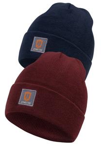Шапка INDICODE JEANS Beanie Vulcano, цвет Blue/Bordeaux
