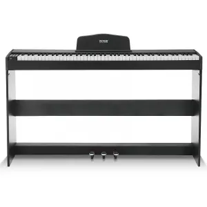 Цифровое пианино VEVOR с 88 полностью взвешенными клавишами, двойной клавиатурой и простой настольной подставкой