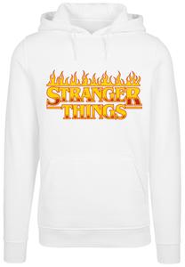 Пуловер F4NT4STIC Hoodie Stranger Things Fire Logo Women Netflix TV Series, белый