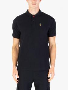 Новая хлопковая поло из меланжевой ткани LUKE 1977, Black