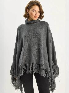 Bianco Lucci Кейп в темно-сером цвете