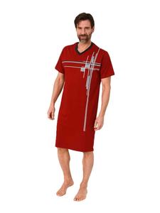 Ночная рубашка с короткими рукавами, больших размеров, синего цвета NORMANN