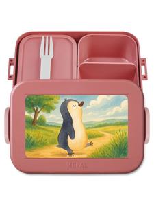 Mr. & Mrs. Panda Bentobox Penguin Heartfelt Design без слов, пастельно-красный цвет