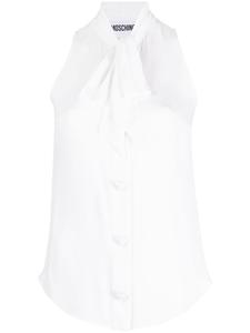 Moschino блузка без рукавов, белый