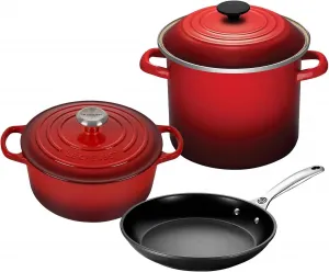 Набор посуды Le Creuset, 5 предметов, красный