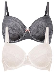 Бюстгальтер с косточками Anita 2er Pack Bügel BH Fleur, цвет anthrazit crystal