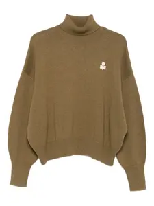 Свитер с высоким воротником и объемными рукавами MARANT ÉTOILE, зеленый