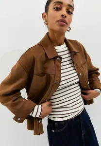 Куртка свободного кроя из искусственной кожи New Look, Tan