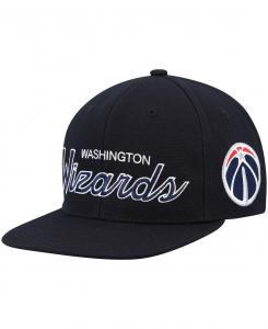 Мужская черная кепка Washington Wizards Hardwood Classics Script 2.0 Snapback Mitchell & Ness