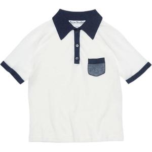 Поло с коротким рукавом и карманом Acne Studios, белый