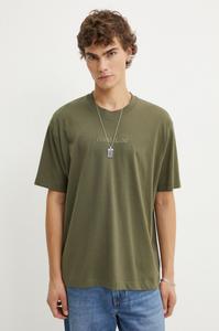 Хлопковая футболка Guess Jeans, зеленый