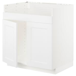 Базовая кабина для двойной мойки HAVSEN, белая/матово-белая Axstad, 80x60 см, Metod IKEA