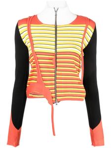 Ottolinger полосатый кардиган асимметричного кроя, желтый