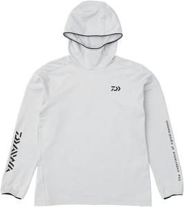 Толстовка Daiwa Stretch Shirt Hoodie DE-9225, WM-3XL, различные размеры (модель 2024/2025 года), светло-серый