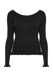 Тонкий вязаный свитер faina Sweater, черный