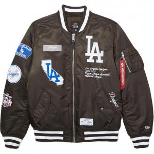 Бейсбольная куртка Alpha Industries Co branded By Alpha Industries FW25, унисекс New Era, коричневый