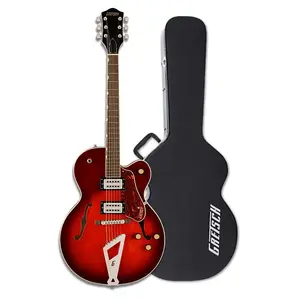Электрогитара Gretsch G2420 Streamliner Hollow Body с хроматическим звукоснимателем II, грифом из лавра (цвет Claret Burst) и жестким кейсом Gretsch G2420T