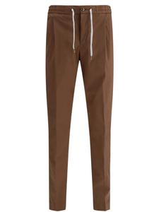 Брюки чинос с завязками на талии PT Torino, коричневый