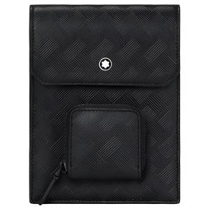 Сумка-конверт из зернистой телячьей кожи Мини наплечная через плечо мужская черная MONTBLANC