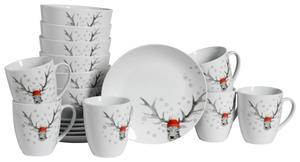 Набор посуды White Deer из 18 предметов на 6 персон Creatable, белый
