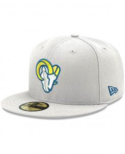 Мужская белая приталенная кепка Los Angeles Rams Omaha Ram Head 59FIFTY New Era