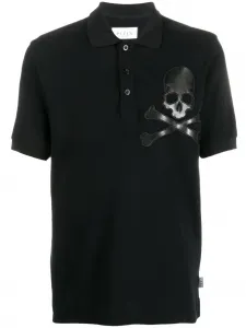 Рубашка поло с нашивкой Skull Philipp Plein, черный