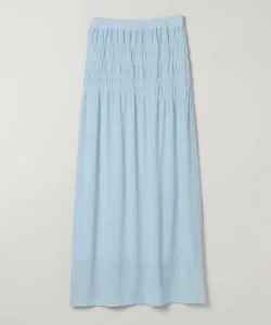 Юбка из жатой ткани с присборенной отделкой Jeanasis, цвет Light Blue(83)