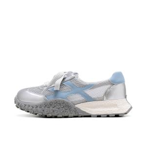 ST&SAT Серебристо-голубые женские повседневные туфли с противоскользящей подошвой, цвет Silver Blue