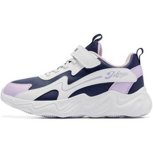 QIAODAN Скользоустойчивые износостойкие низкие детские кроссовки для бега White Purple для подростков